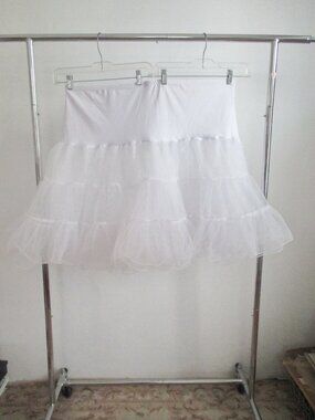Rockabilly White Crinoline Tutu Petticoat Grace Karin 4X